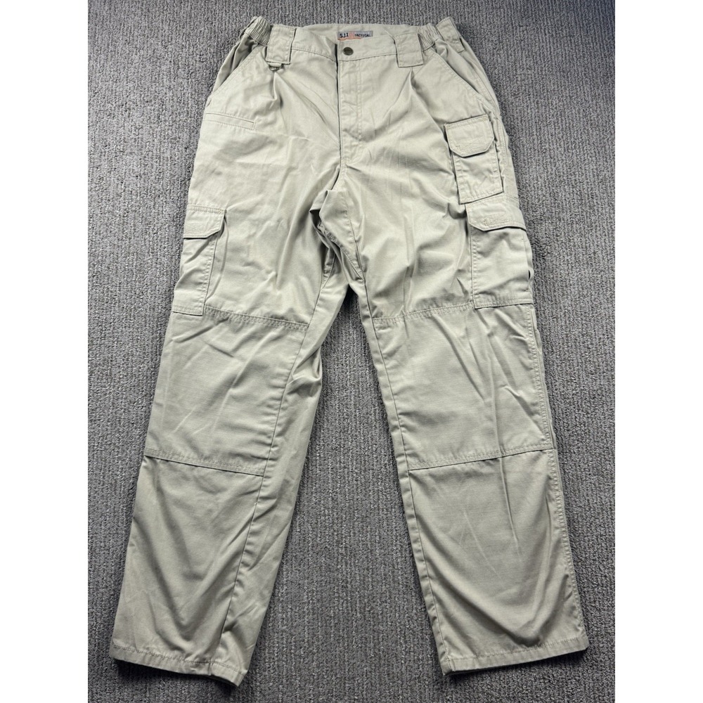 5.11 Tactical Mens 34x32 Taclite Pro Ripstop Cargo Pants Khaki